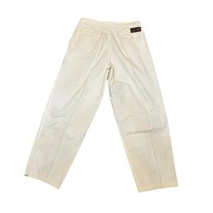 Vintage Bugle Boy White Cotton Baggy Pants
